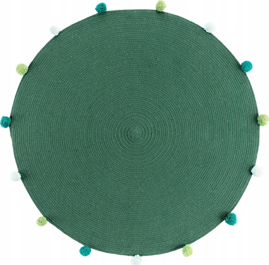 Picture of Douceur d`Interieur Okrgy dywanik z pomponami POMPOMPARTY, Ø 90 cm