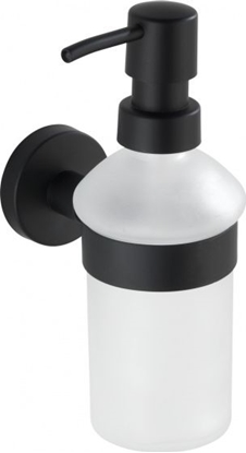 Attēls no Dozownik do myda dozownik myda Bosio 200 ml stal nierdzewna matowa czarno-biaa