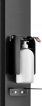 Attēls no Dozownik do myda Tork Tork - Dozownik do dezynfekcji z butelk 1 l i ramieniem dozujcym, metalowy - Czarny