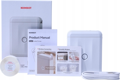 Picture of Drukarka etykiet Niimbot Niimbot Tiskárna títk D110-M Smart, bílá + role títk 160 ks