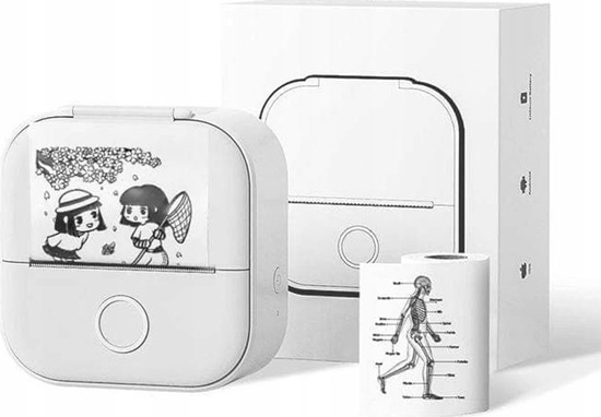 Picture of Drukarka etykiet Phomemo Phomemo T02 Drukarka Termiczna Bluetooth Do Zdj Naklejek Notatek Etykiet / Biay