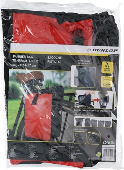Изображение Dunlop Torba rowerowa na baganik wodoszczelna sakwa Dunlop