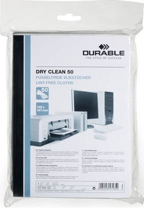Picture of Durable Dry Clean chusteczki bezpyowe do czyszczenia plastiku 50szt.