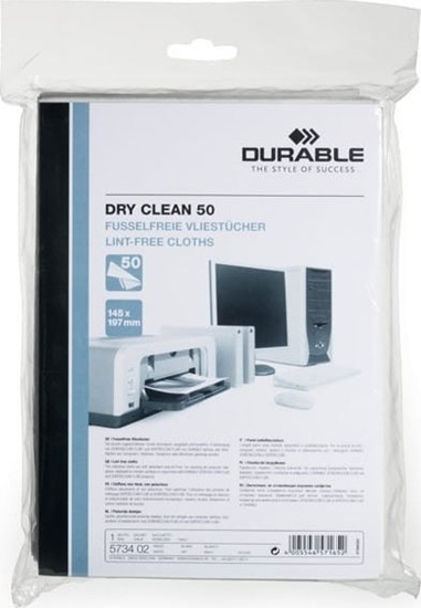 Picture of Durable Dry Clean chusteczki bezpyowe do czyszczenia plastiku 50szt.