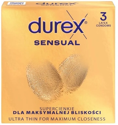 Picture of DUREX Sensual Prezerwatywy supercienkie 1 op.-3 sztuki