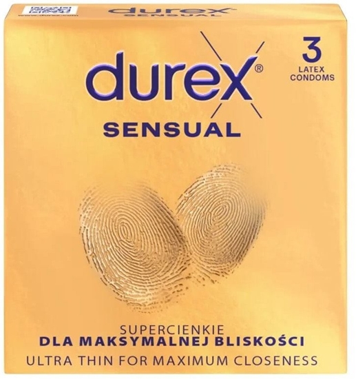 Picture of DUREX Sensual Prezerwatywy supercienkie 1 op.-3 sztuki