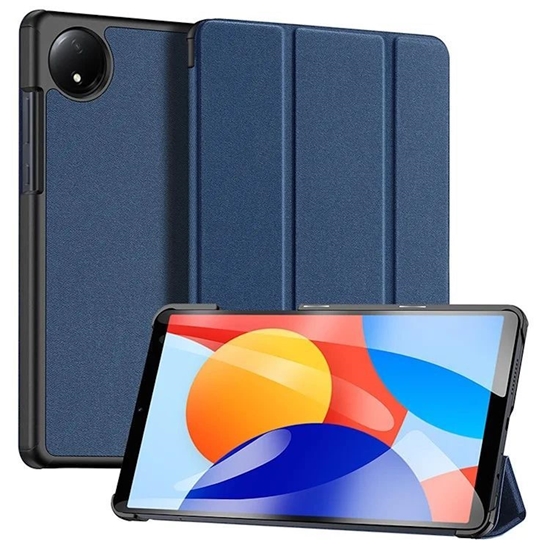 Picture of Dux Ducis Domo Tri-Fold salokāms PU Ādas Grāmatu Statīva Maks Xiaomi Redmi Pad SE 8.7'' Zils