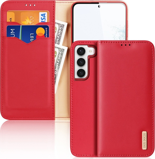 Изображение Dux Ducis Dux Ducis Hivo etui Samsung Galaxy S23+ pokrowiec z klapk portfel podstawka blokada RFID czerwone