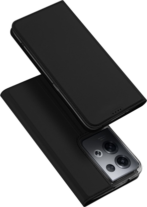 Attēls no Dux Ducis Skin Pro etui Oppo Reno 8 Pro pokrowiec z klapk portfel na kart podstawka czarne