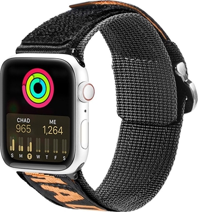Изображение Dux Ducis Dux Ducis Strap (Outdoor  Version) pasek Apple Watch Ultra, SE, 8, 7, 6, 5, 4, 3, 2, 1 (49, 45, 44, 42  mm) nylonowa opaska bransoleta czarno-pomaraczowy