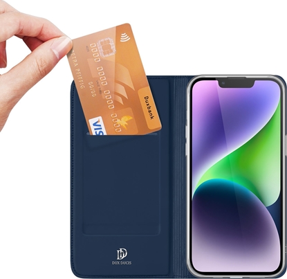 Attēls no Dux Ducis Etui do iPhone 15 Plus pokrowiec z klapk i portfelem Skin Pro - niebieskie