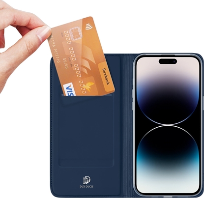 Attēls no Dux Ducis Etui do iPhone 15 Pro pokrowiec z klapk i portfelem Skin Pro - niebieski