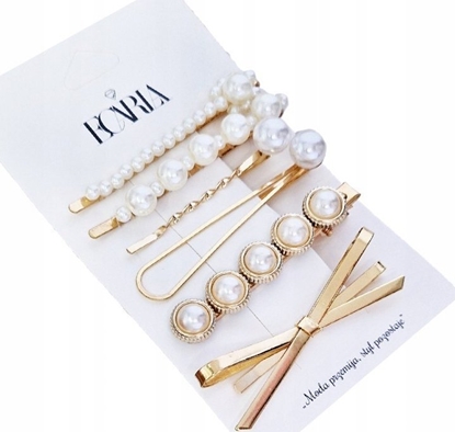 Изображение ECARLA_Eleganckie wsuwki do wosów Zote 4szt.