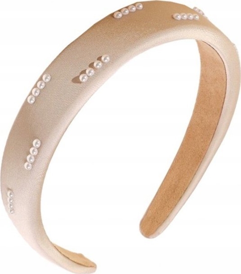 Picture of ECARLA_Opaska do wosów z perekami Kremowa