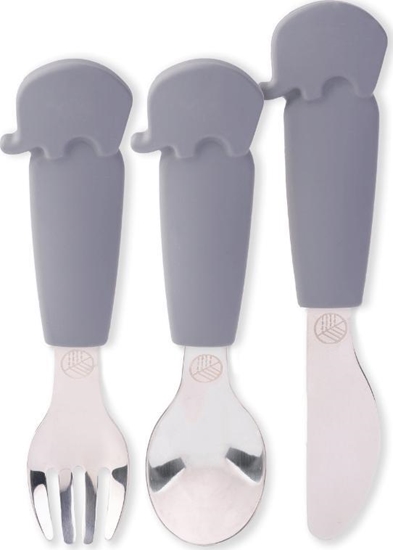 Picture of ECO RASCALS ECORASCALS Zestaw sztuców sonik SILVER one size