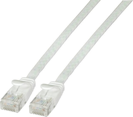 Picture of EFB EFB RJ45 Flachpatchkabel U/UTP, Cat.6A, PVC, 0,25m, weiß