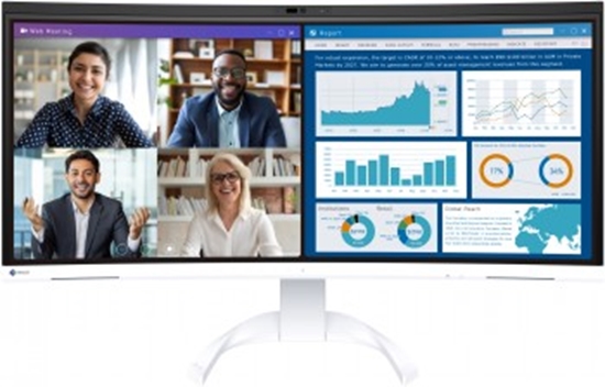 Picture of EIZO EV3450X 34.1" IPS 16:9 2440X1440 CURVED USB-C/94W RJ45 CAM (WHITE)