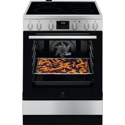 Изображение Electrolux elektriskā plīts ar elektrisko cepeškrāsni, 59.6cm, balta