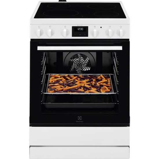Picture of Electrolux elektriskā plīts ar elektrisko cepeškrāsni, balta