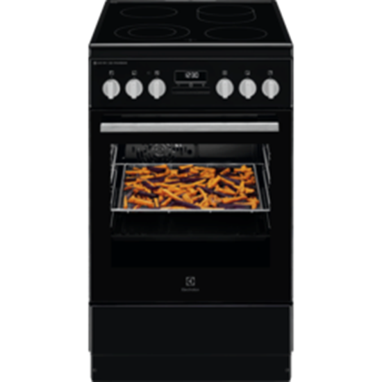 Picture of Electrolux elektriskā plīts ar elektrisko cepeškrāsni, melna