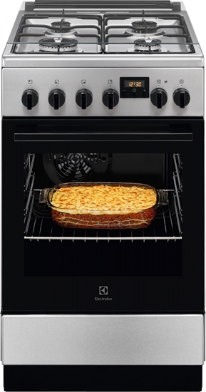 Picture of Electrolux gāzes plīts ar elektrisko cepeškrāsni, nerūsējoša tērauda, 50cm