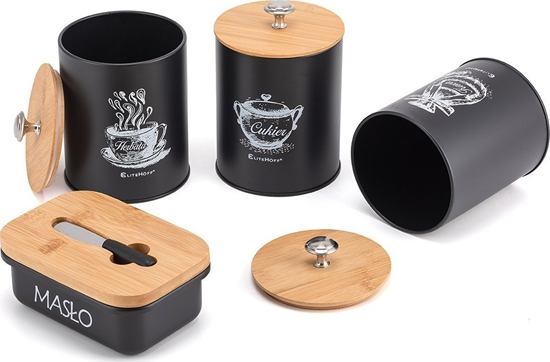 Изображение Elitehoff Zestaw 3 Pojemników Kuchennych I Maselniczka E-6057