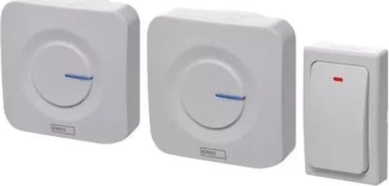 Изображение Emos Dzwonek bezprzewodowy 230V przycisk bezbateryjny Emos P5731 biay