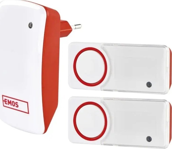 Picture of Emos Dzwonek bezprzewodowy Emos P5750.2T bezbateryjny przycisk