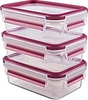 Picture of Emsa Food Clip&Close 515582 transp./pink 0,55l 3 piece Set