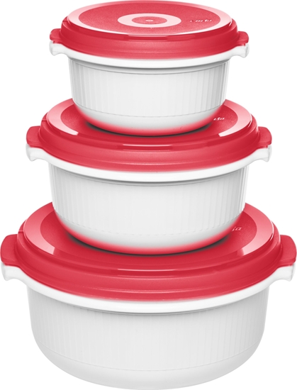 Изображение Emsa Micro Family Mikrowave Starter Set red 3 pcs.