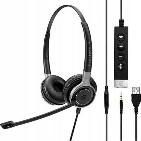 Picture of EPOS SENNHEISER SC 665 USB WIRED BINAURAL HEADSET, 3.5 MM, USB, IN-LINE CALL CONTROL MS