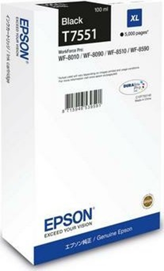 Изображение Epson C13T75514N tintes kārtridžs 1 pcs Oriģināls Augsta (XL) produktivitāte Melns