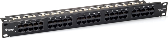 Изображение Equip 50-Port Cat.3 RJ45 ISDN Patch Panel, Black