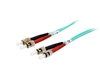 Picture of Equip ST/ST Fiber Optic Patch Cable, OM3, 1m