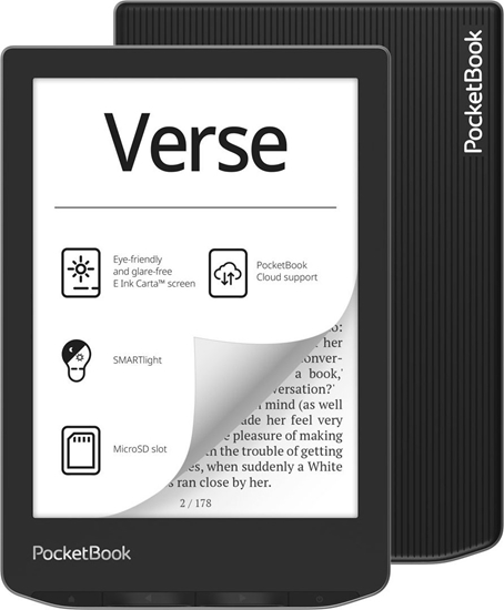 Изображение E-Reader|POCKETBOOK|Verse|6"|1024x758|1xUSB-C|Micro SD|Wireless LAN|Grey|PB629-M-WW