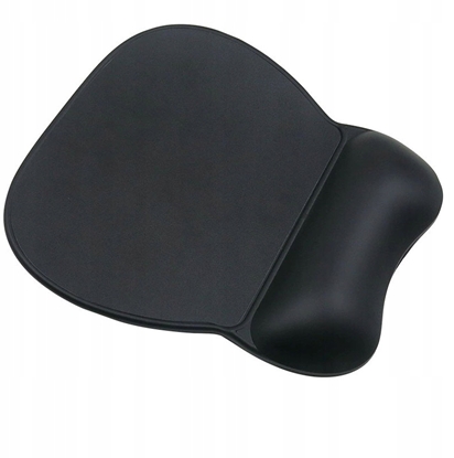 Изображение Ergonomiczna podkadka pod mysz i nadgarstek elowa Eco skóra dua antypolizgowa - czarna