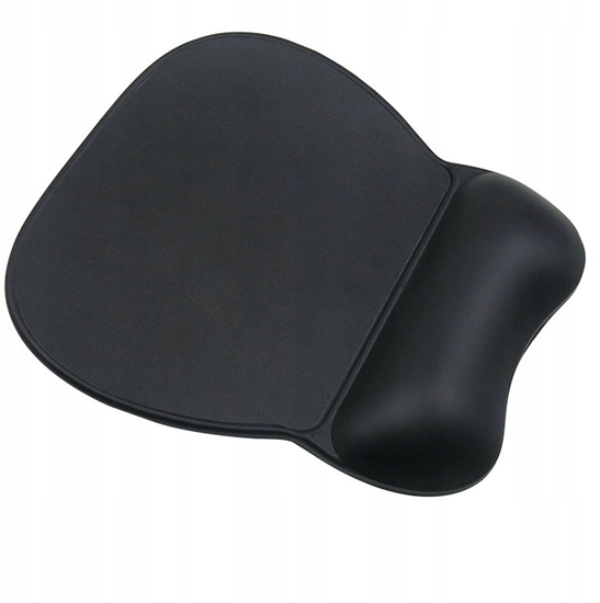 Picture of Ergonomiczna podkadka pod mysz i nadgarstek elowa Eco skóra dua antypolizgowa - czarna
