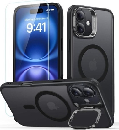 Picture of ESR Zestaw etui ESR Classic Hybrid Kickstand Halolock MagSafe + Szko hartowane na iPhone 16 - czarne