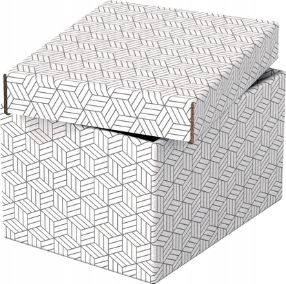 Picture of Esselte Esselte 628280, Storage box, White, Rectangular, Cardboard, Carton