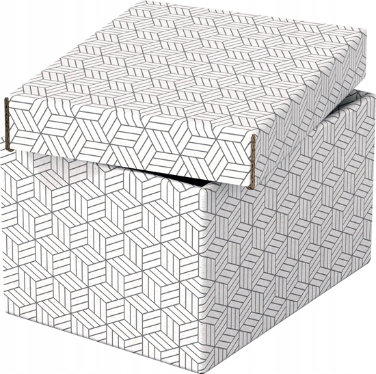 Picture of Esselte Esselte 628280, Storage box, White, Rectangular, Cardboard, Carton