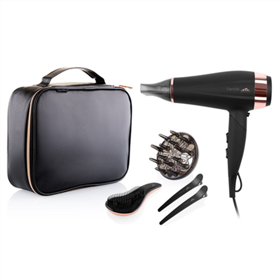 Picture of ETA Hair Care Gift Set 732090020 Fenité 2200 W, Number of temperature settings 3, Ionic function, Diffuser nozzle, Black Edition
