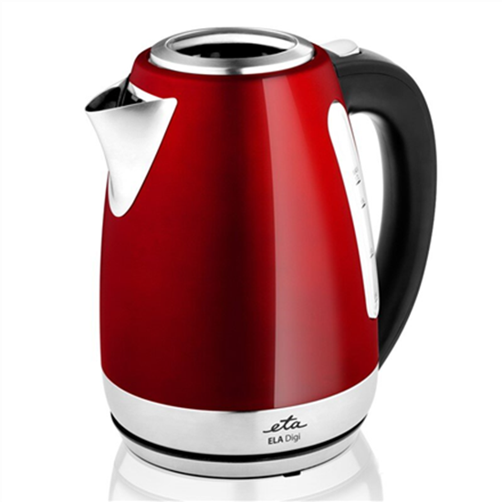 Picture of ETA Kettle Ela Digi 959890010 Electric, 2200 W, 1.7 L, Stainless steel, 360° rotational base, Red