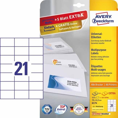 Изображение ETYK.ZF 6174 70X42,3 BIAE 25 ARK ETYKIETY - 6174