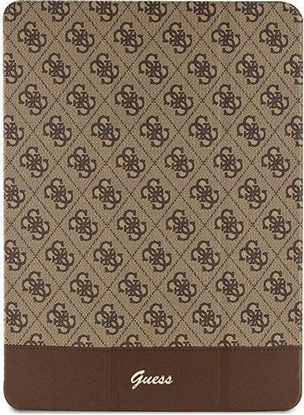 Picture of Etui na tablet Guess Etui Guess GUFCP12PS4SGW Apple iPad Pro 12.9 2020/2021/2022 (4., 5. i 6. generacji) brzowy/brown 4G Stripe Allover