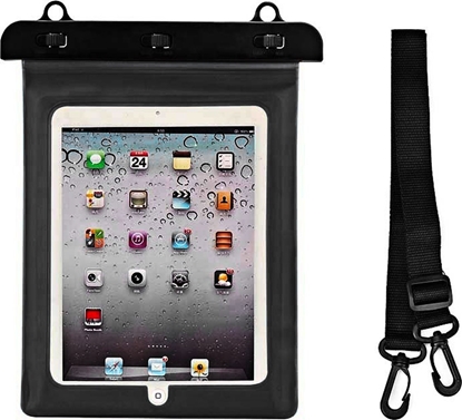 Attēls no Etui na tablet Hurtel Etui wodoszczelne na tablet PVC z regulowanym paskiem Outdoor - czarne Etui wodoszczelne na tablet PVC z regulowanym paskiem Outdoor - czarne