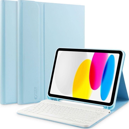 Picture of Etui na tablet Tech-Protect do Apple iPad 10.9 2022 SC Pen + Keyboard Jasnoniebieskie