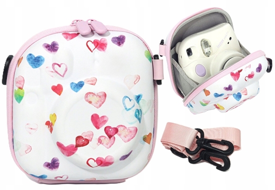 Изображение Etui Pokrowiec Futera Case Osona Do Fuji Instax Mini 99 40 12 11 9 8 7+ / Serca