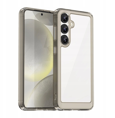 Attēls no Etui silikonowe Outer Space Case z elow ramk do Samsung Galaxy S25 - przezroczysto-czarne