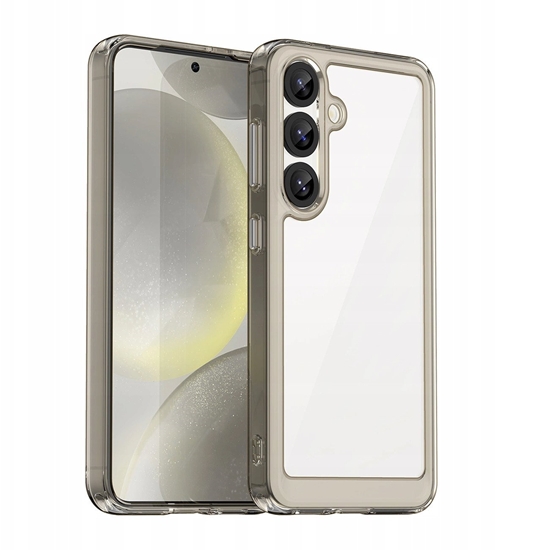 Picture of Etui silikonowe Outer Space Case z elow ramk do Samsung Galaxy S25 - przezroczysto-czarne