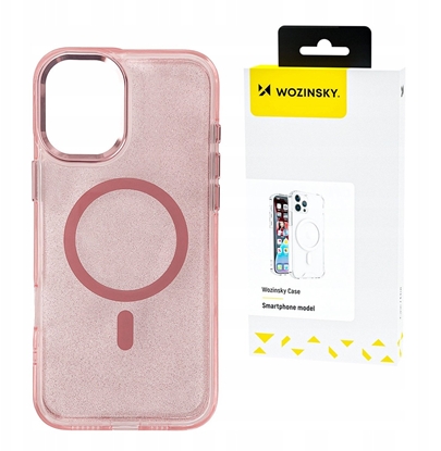 Изображение Wozinsky Wozinsky Glitter Case with Mag Safe for Samsung Galaxy S24 FE - Pink with Glitter
